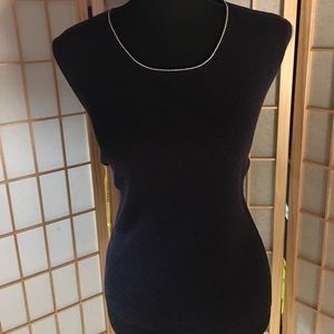 FIELD MANOR-blu/wt trim, modern classic tank SZ L.